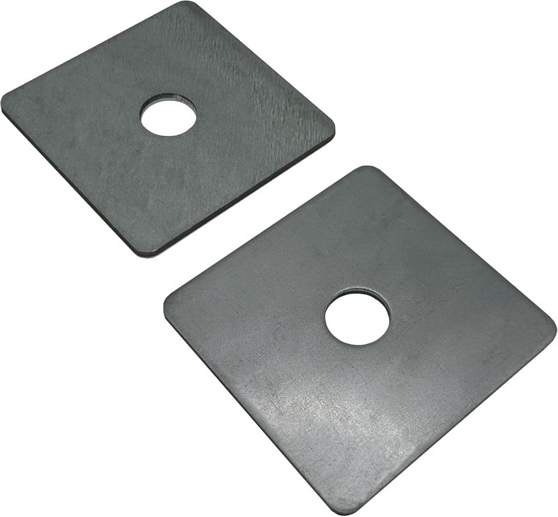 AA 10 Pack - 3" Square Washer Plate, Strut Channel Bearing Plate - Heavy Duty, Zinc Plated Steel (10) - Image 2